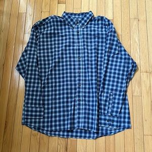 Blue plaid dress shirt